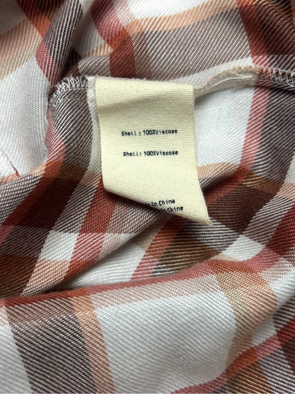 L’AGENCE Cameron Petal Quartz Plaid Maxi Shirtdress Women’s Size XL - Picture 5 of 6
